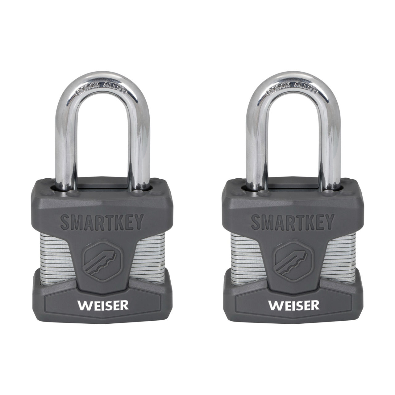 2 in Laminated Steel Padlock with 1-1/2 in Boron Carbide Shackle - featuring SmartKey