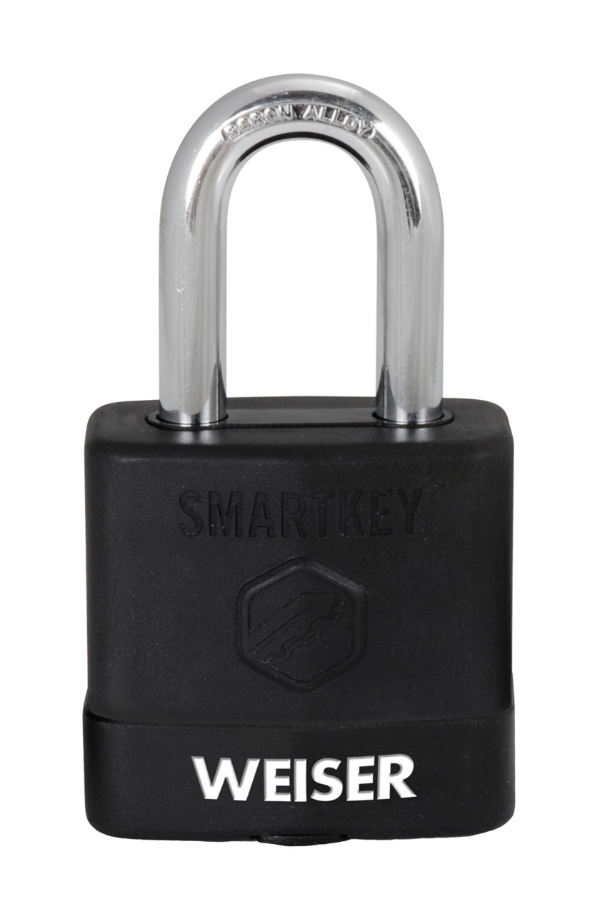2 in Laminated Steel Padlock with 1-1/2 in Boron Carbide Shackle and Weather Cover - featuring SmartKey