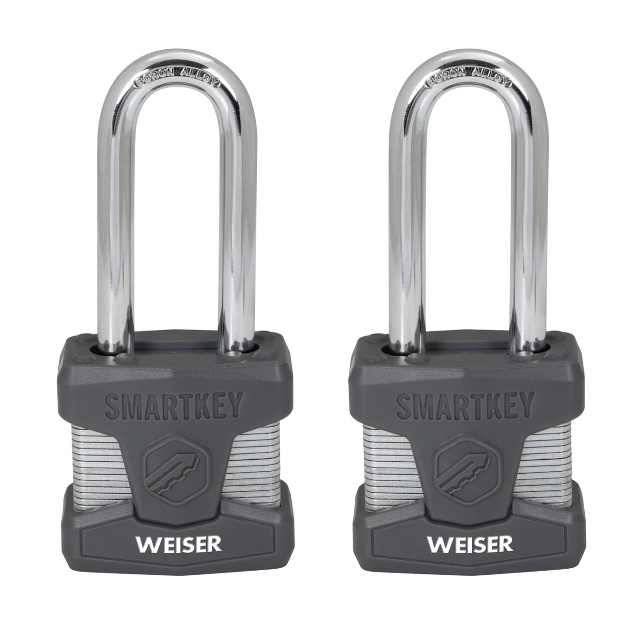2 in Laminated Steel Padlock with 2-1/2 in Boron Carbide Shackle - featuring SmartKey