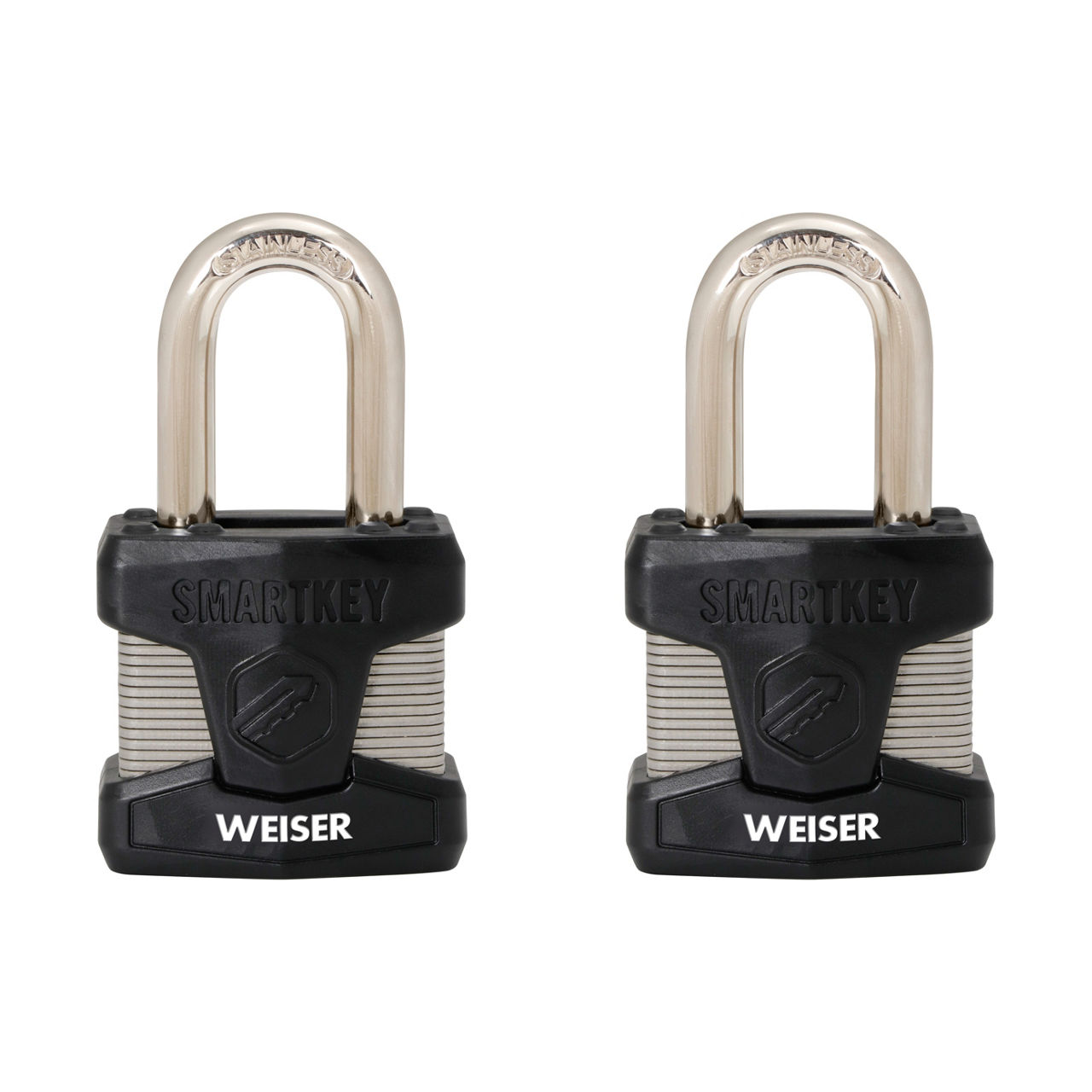 2 in Laminated Steel Padlock with 1-1/2 in Stainless Steel Shackle - featuring SmartKey