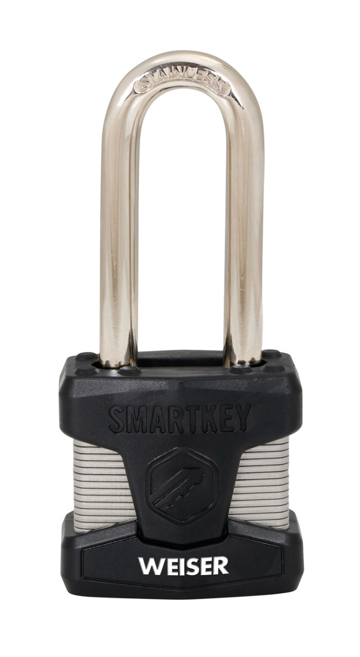 2 in Laminated Steel Padlock with 2-1/2 in Stainless Steel Shackle - featuring SmartKey