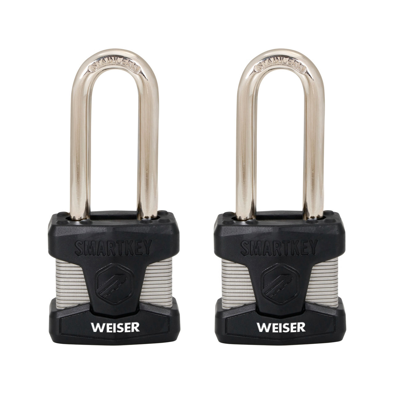 2 in Laminated Steel Padlock with 2-1/2 in Stainless Steel Shackle - featuring SmartKey