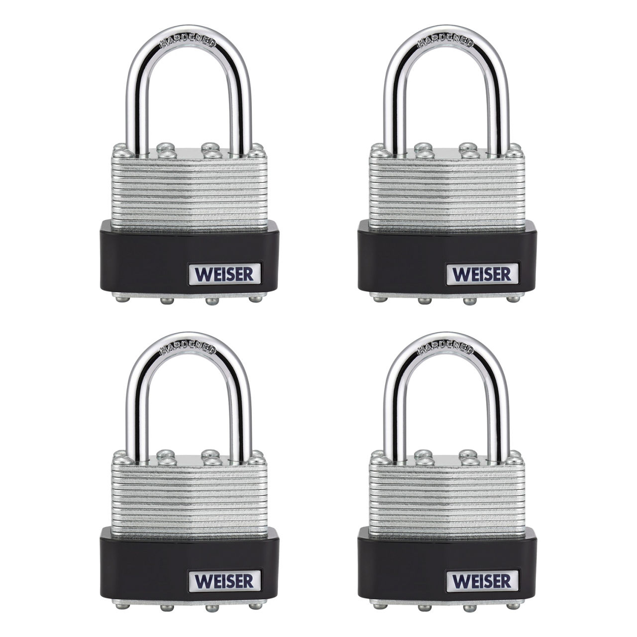 1-9/16 in Laminated Steel Padlock with 1 in Hardened Steel Shackle