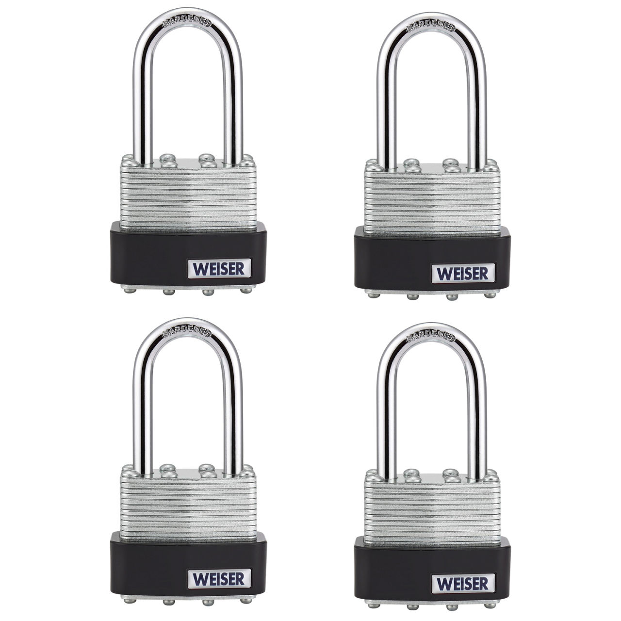 1-9/16 in Laminated Steel Padlock with 1-1/2 in Hardened Steel Shackle
