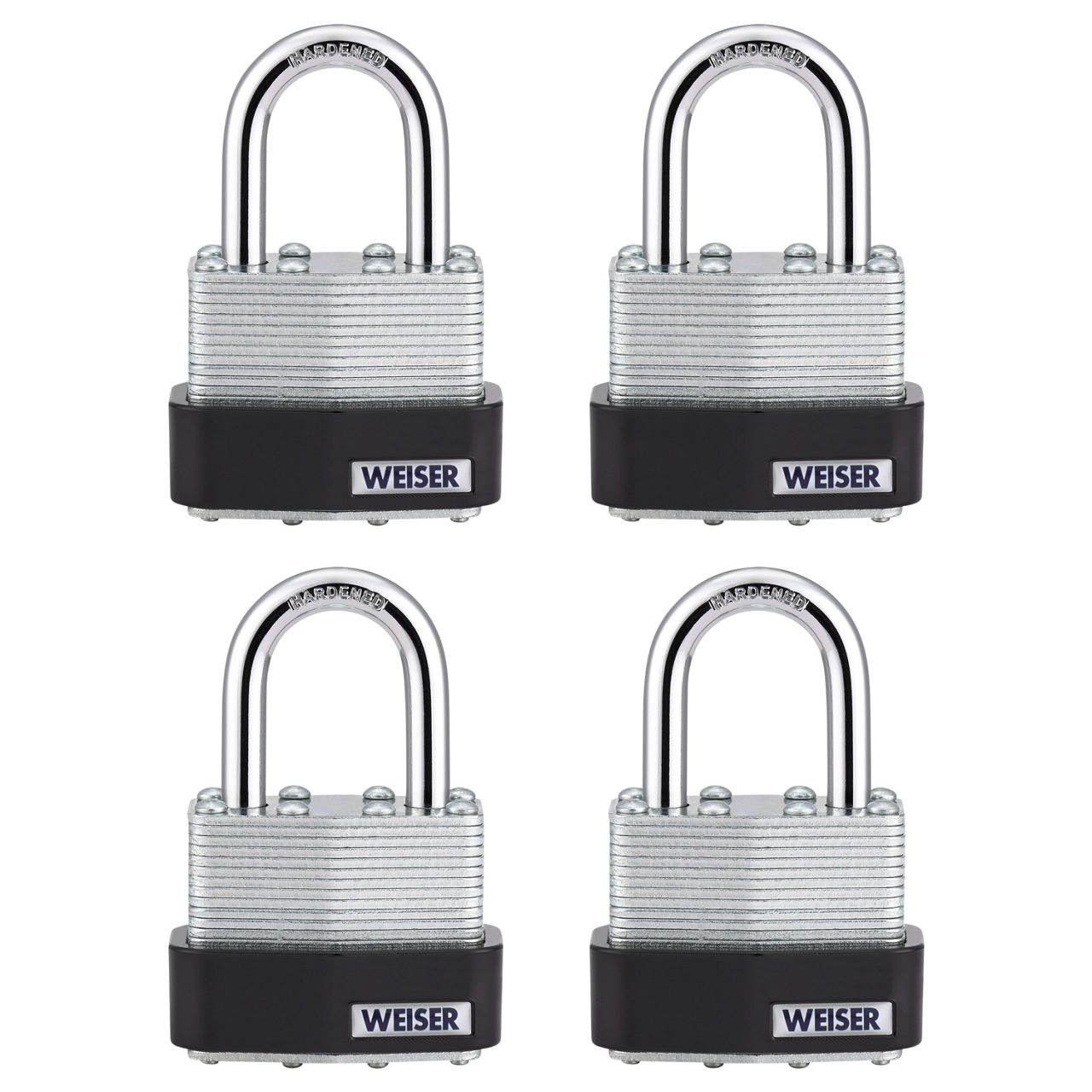 1-3/4 in Laminated Steel Padlock with 1-1/16 in Hardened Steel Shackle