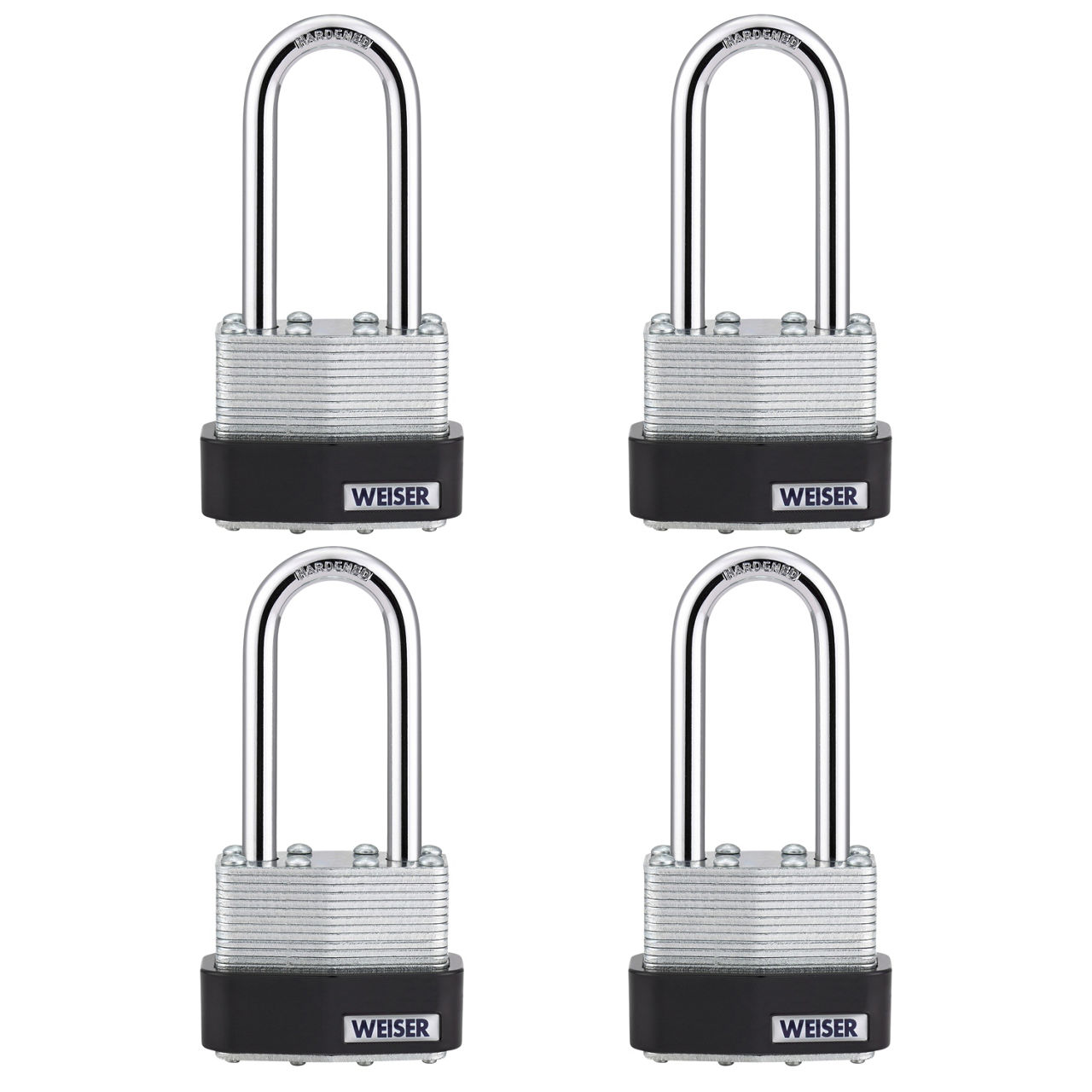 1-3/4 in Laminated Steel Padlock with 2 in Hardened Steel Shackle