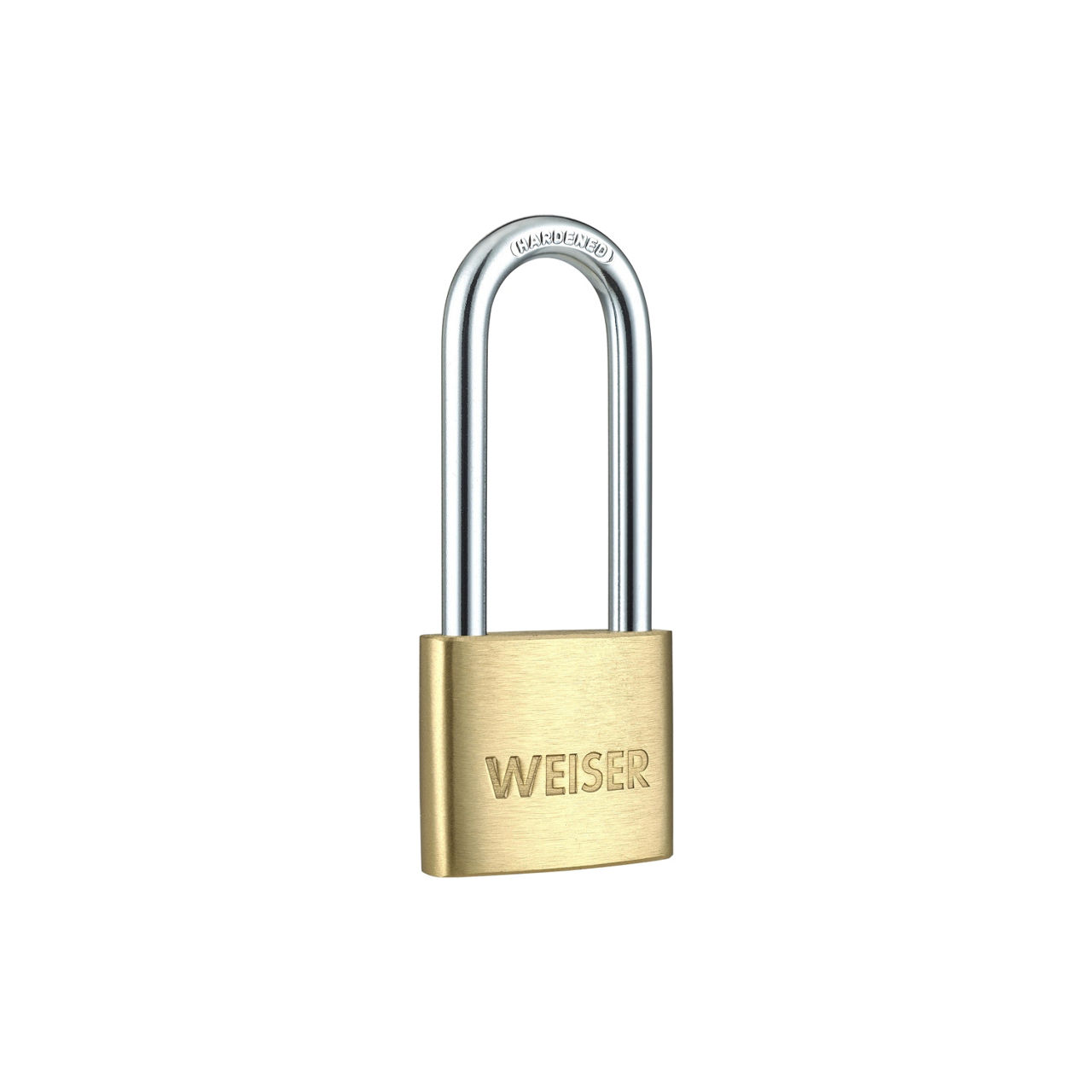 1-9/16 in Brass Padlock with 2 in Hardened Steel Shackle