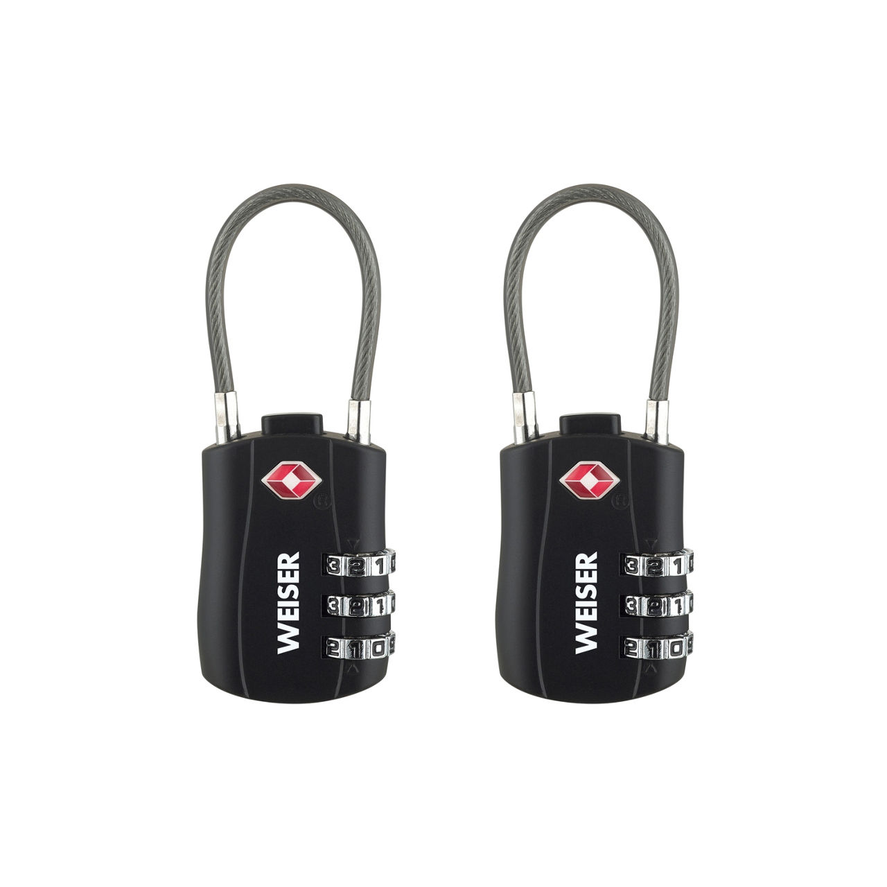 1-3/16 in TSA Approved Combination Luggage Lock with Cable