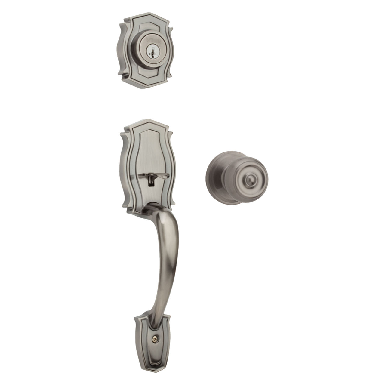 Augusta Handleset with Phoenix Knob featuring SmartKey Weiser