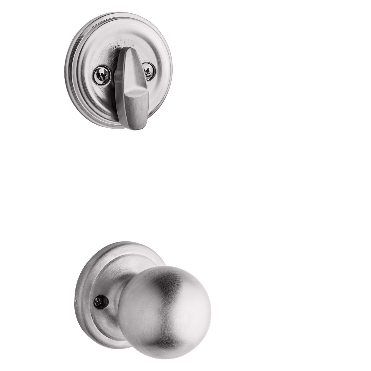 Weiser Lock Satin Nickel Fairfax Smart Key Entrance and Deadbolt Knobset