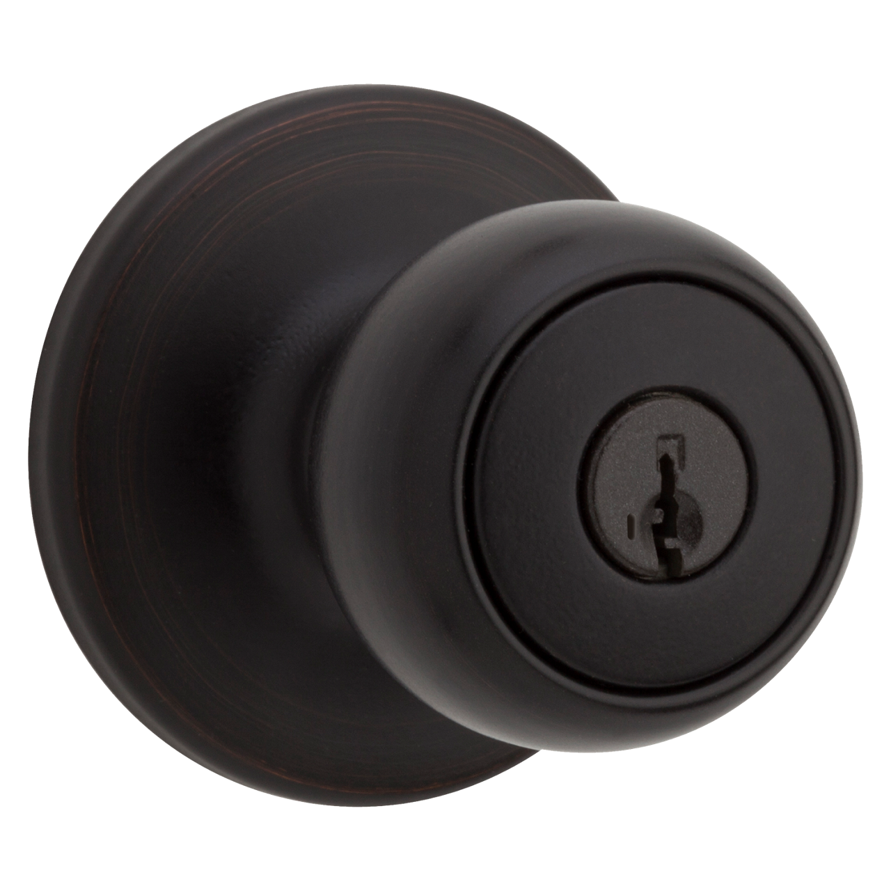 Weiser Fairfax Ball Door Knob & Deadbolt Lock Combo Pack, Satin