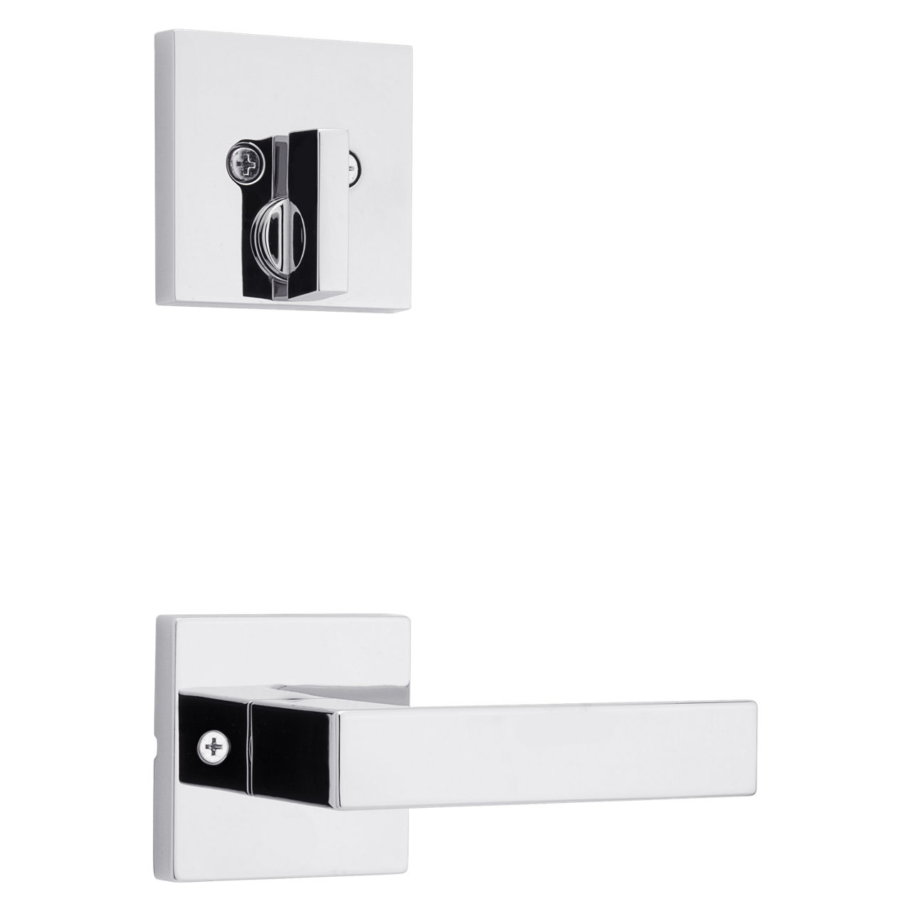 Singapore Lever (Square) and Deadbolt Interior Pack - for Weiser Series 8771 Handlesets