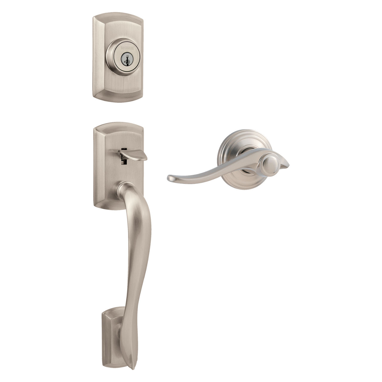 Brentwood Handleset with Belmont Lever featuring SmartKey Weiser