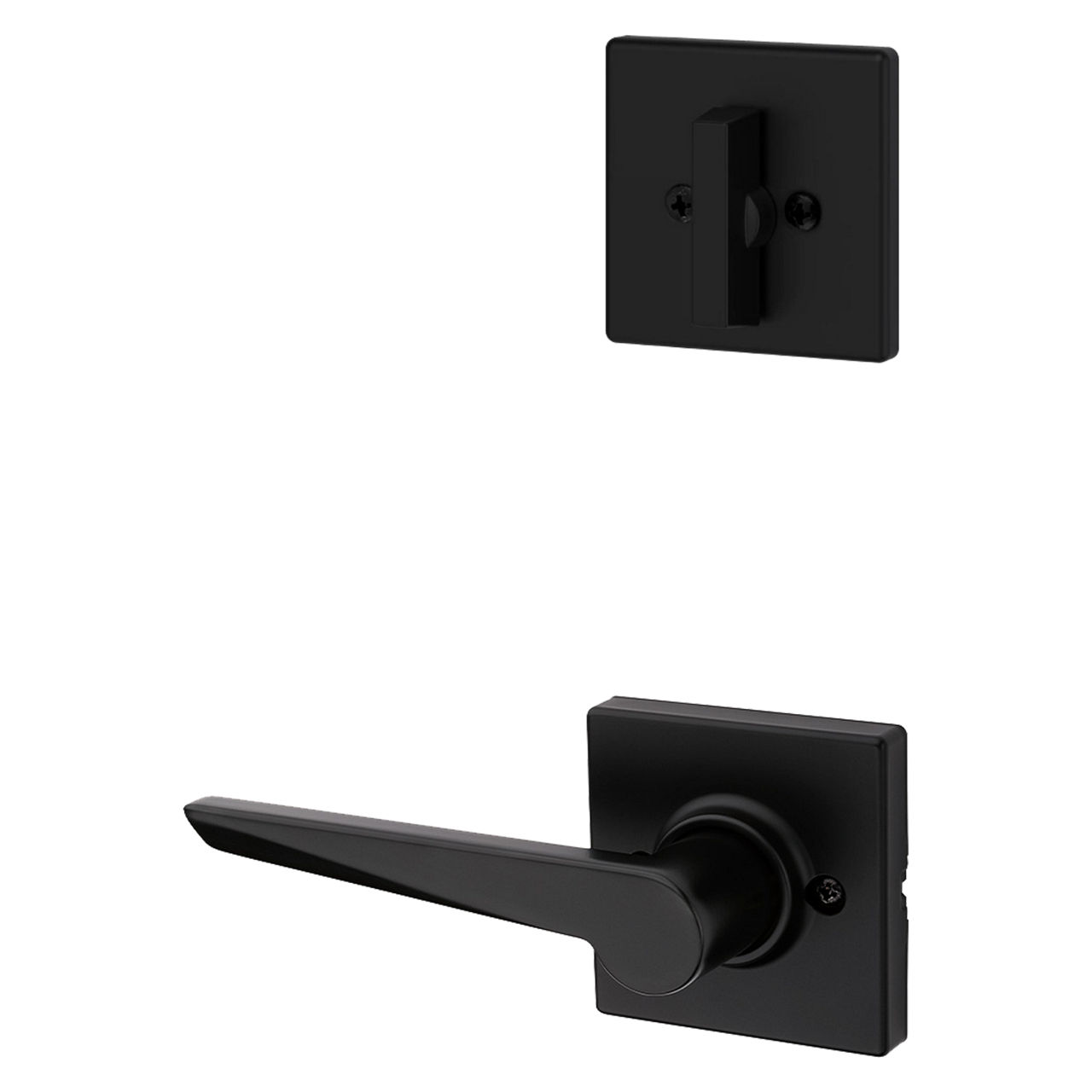 Tristan Lever (Square - Left Handed) and Deadbolt Interior Pack - for Elements Series 9771 Handlesets