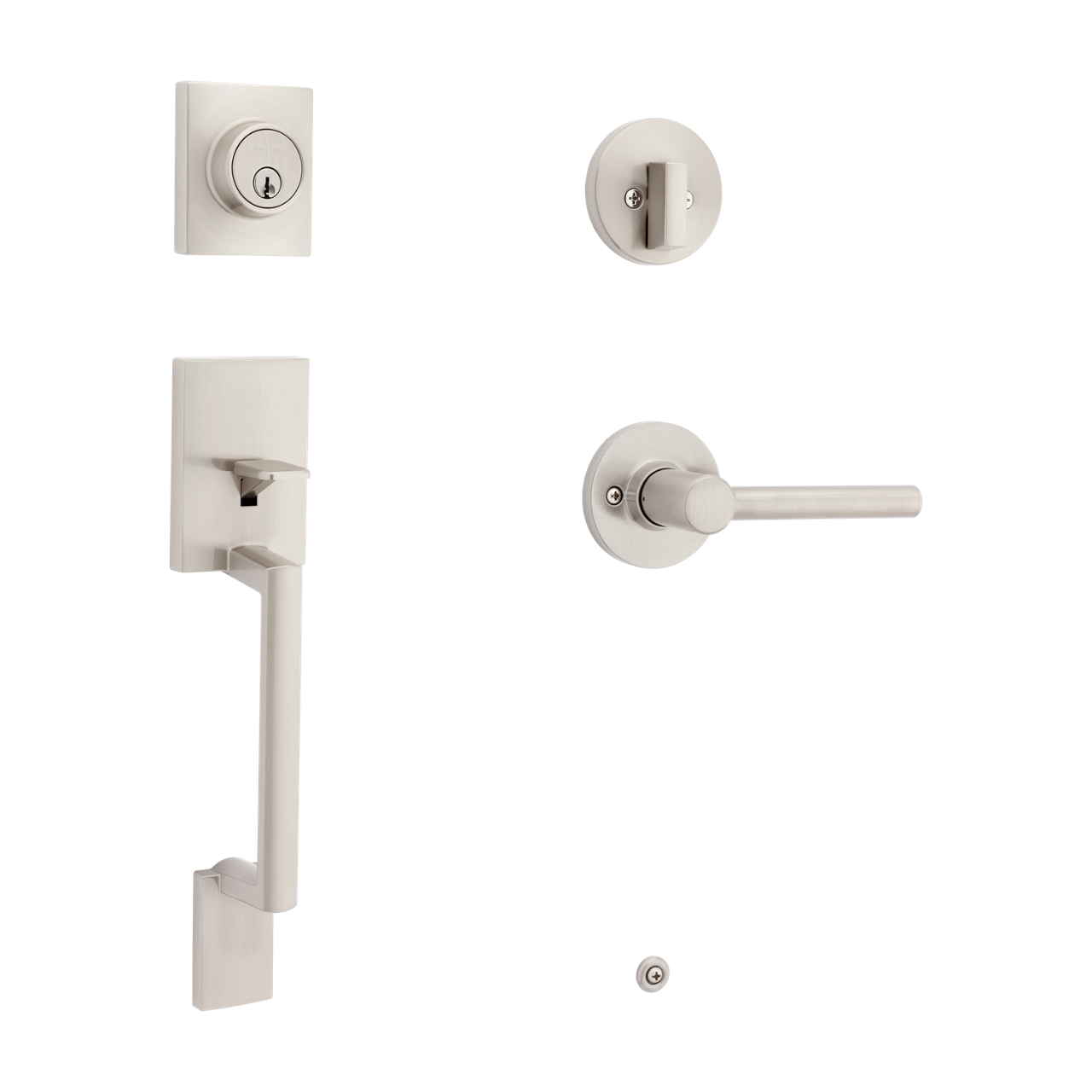 Tinewa Single Cylinder Handleset, Front Door Handle with Lever Inside