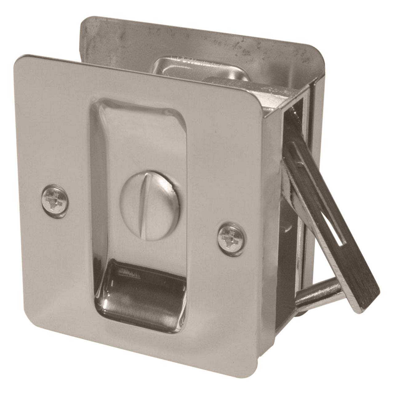 Square Pocket Door Lock - Bed/Bath