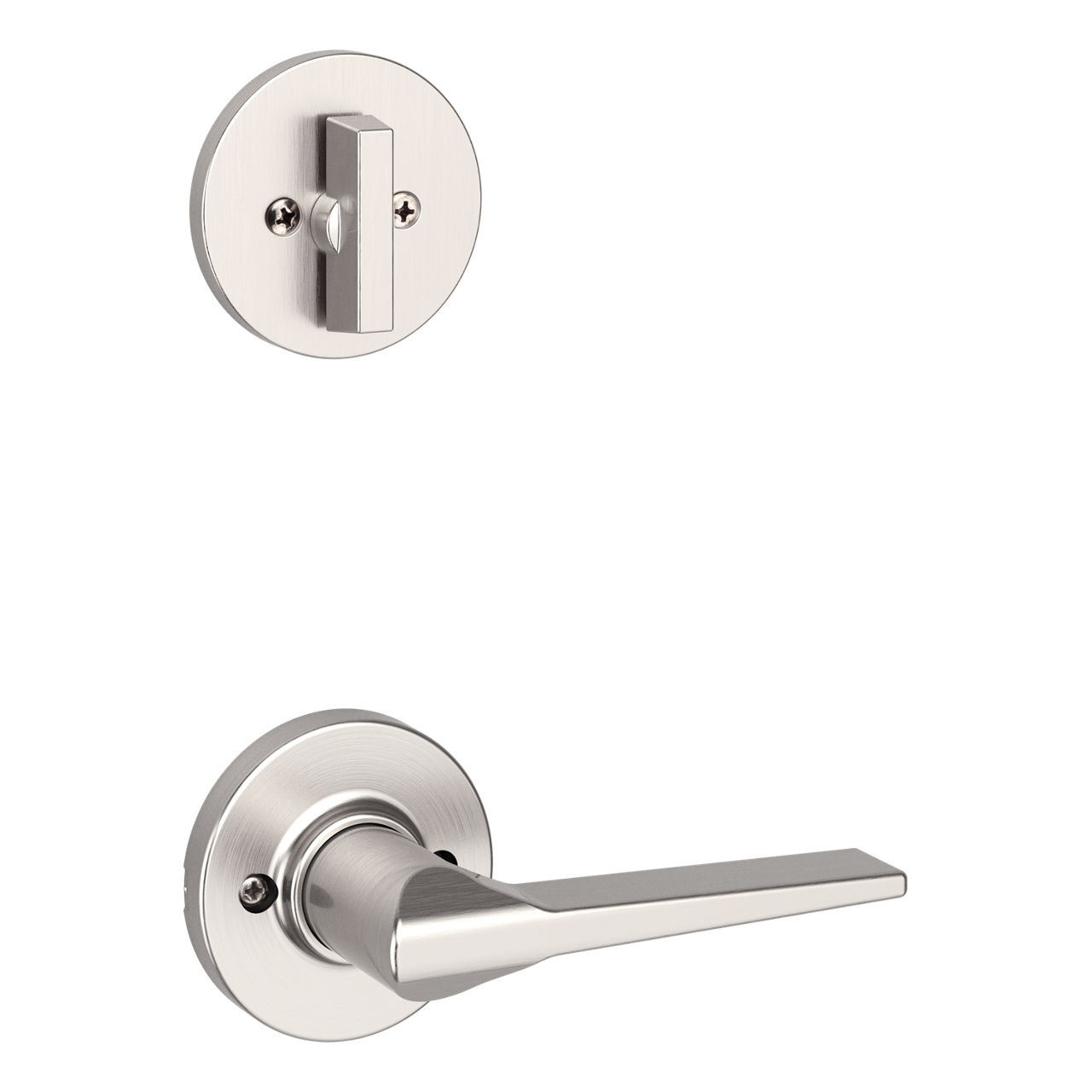 Tonbridge Bright Chrome Keyed Entry Door Handle with Round Rose