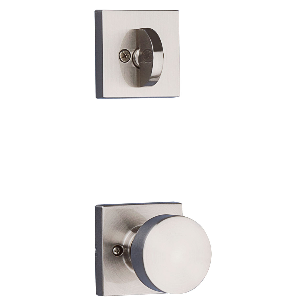 Cambie Ensemble intérieur bouton (carré) et pêne dormant - pour serrures d’entrée de la série Weiser 9771