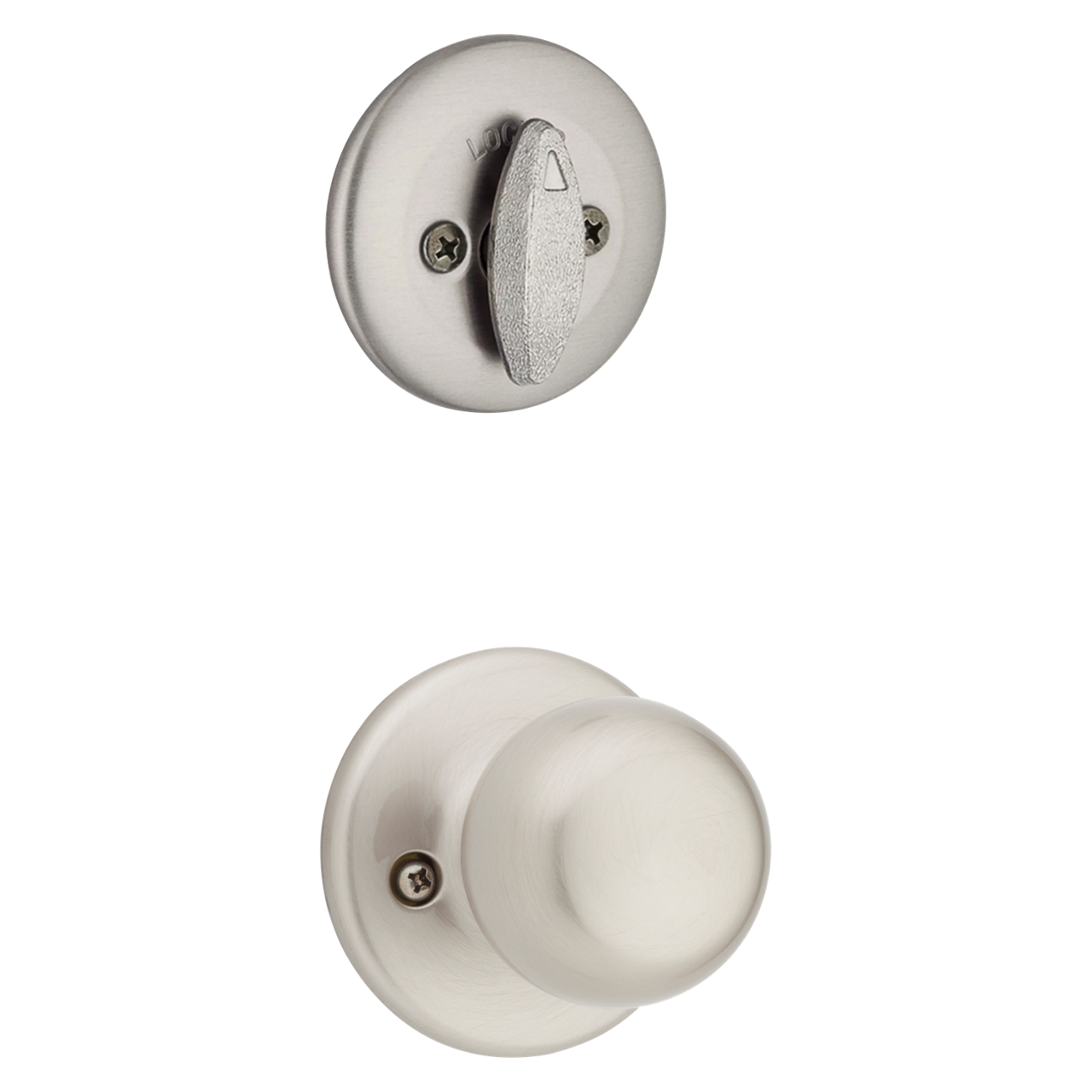 Weiser Lock Satin Nickel Fairfax Smart Key Entrance and Deadbolt