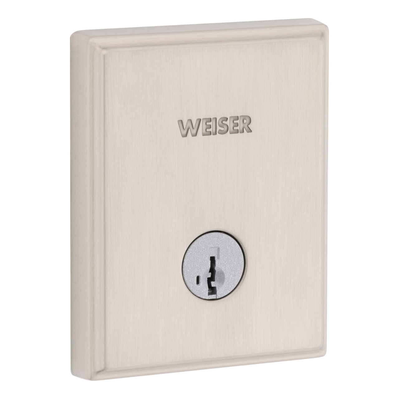 Crosstown Rectangle Deadbolt - Keyed One Side - featuring SmartKey