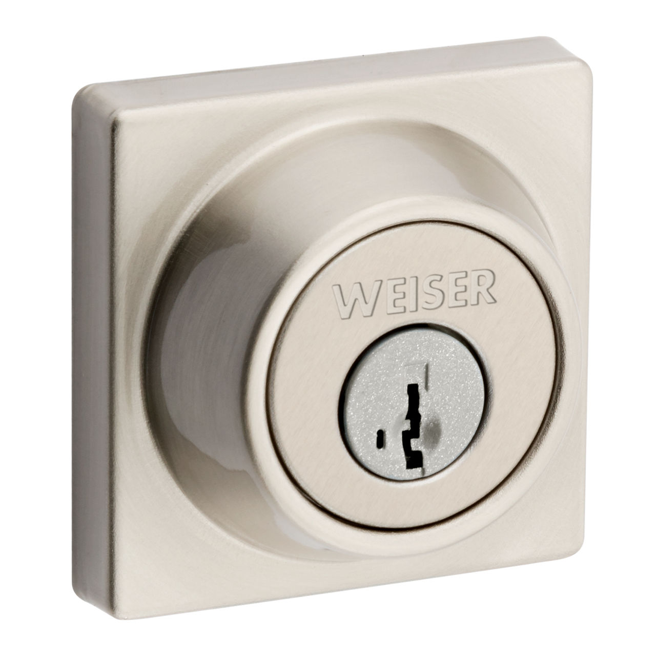 Uptown Round Deadbolt Keyed One Side featuring SmartKey Weiser