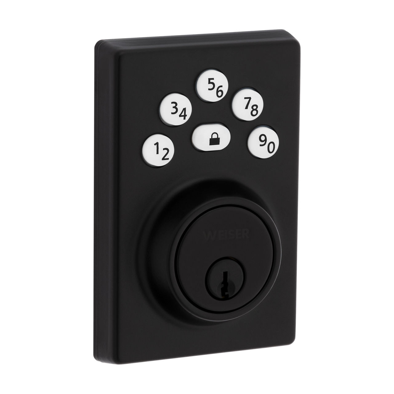 Weiser SmartCode Matte Black Keyless Entry Door Lock/Deadbolt Lock,  10-Button Touchpad Door Lock with Backlit Keypad, Up to 50 User Codes  Electronic Door Locks for Front Door