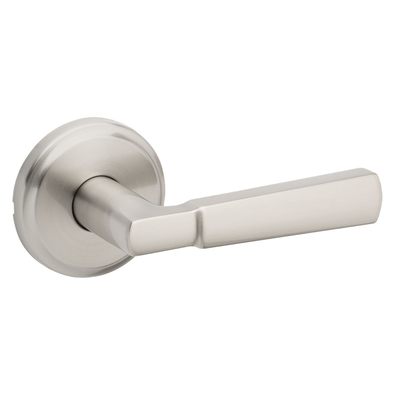 Weiser Breton Satin Nickel Passage Lever Handle with Square Rose