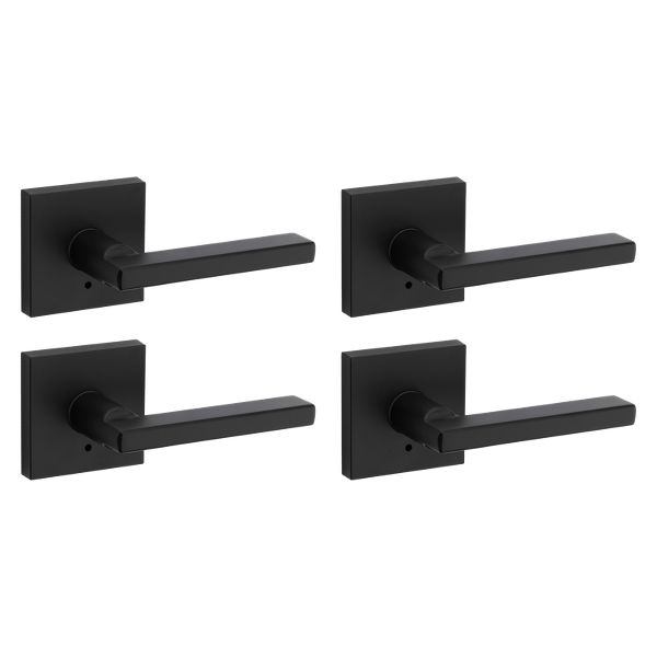 Halifax Lever (Square) - Bed/Bath - 4-Pack - | Weiser