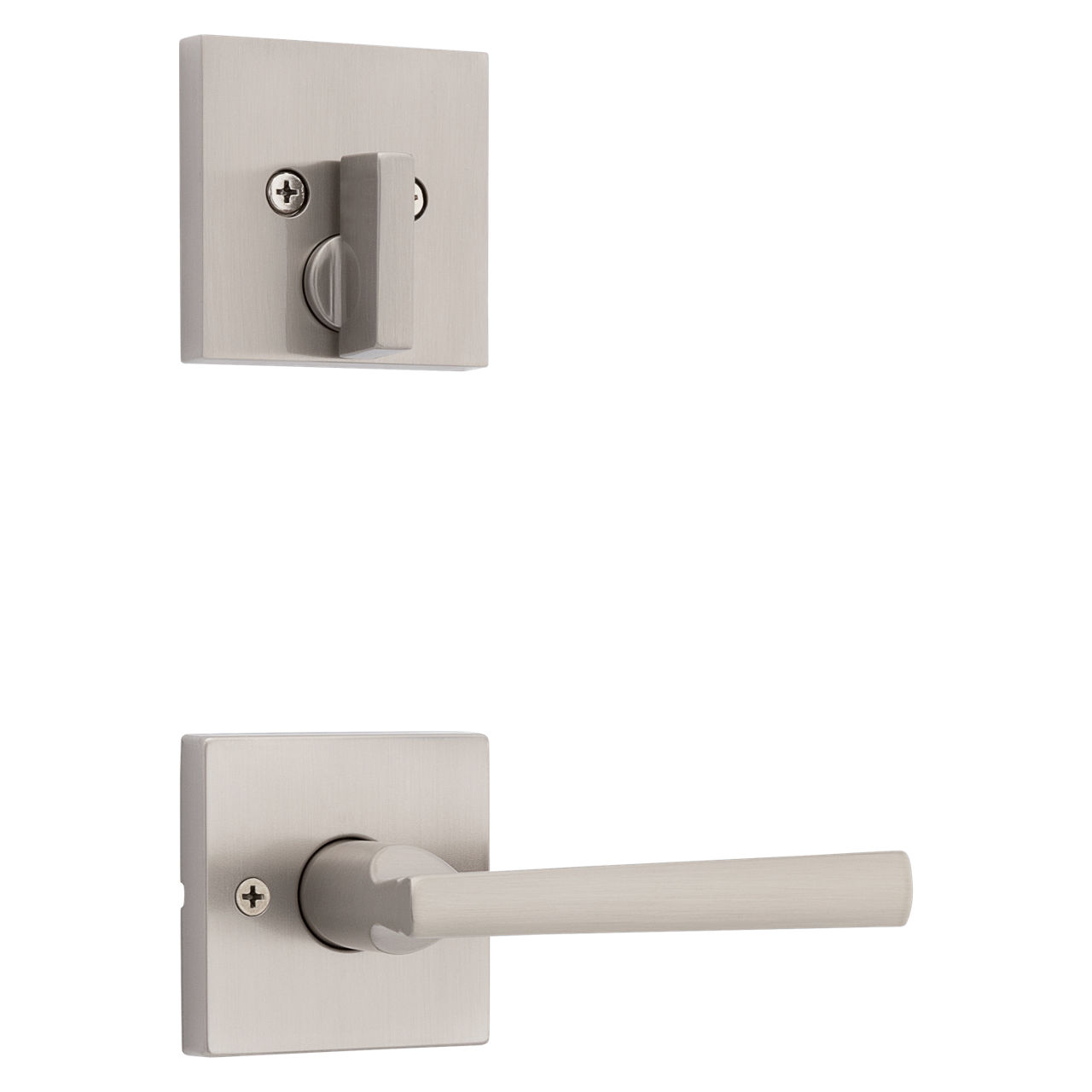 Lisbon Lever (Square) and Deadbolt Interior Pack - for Weiser