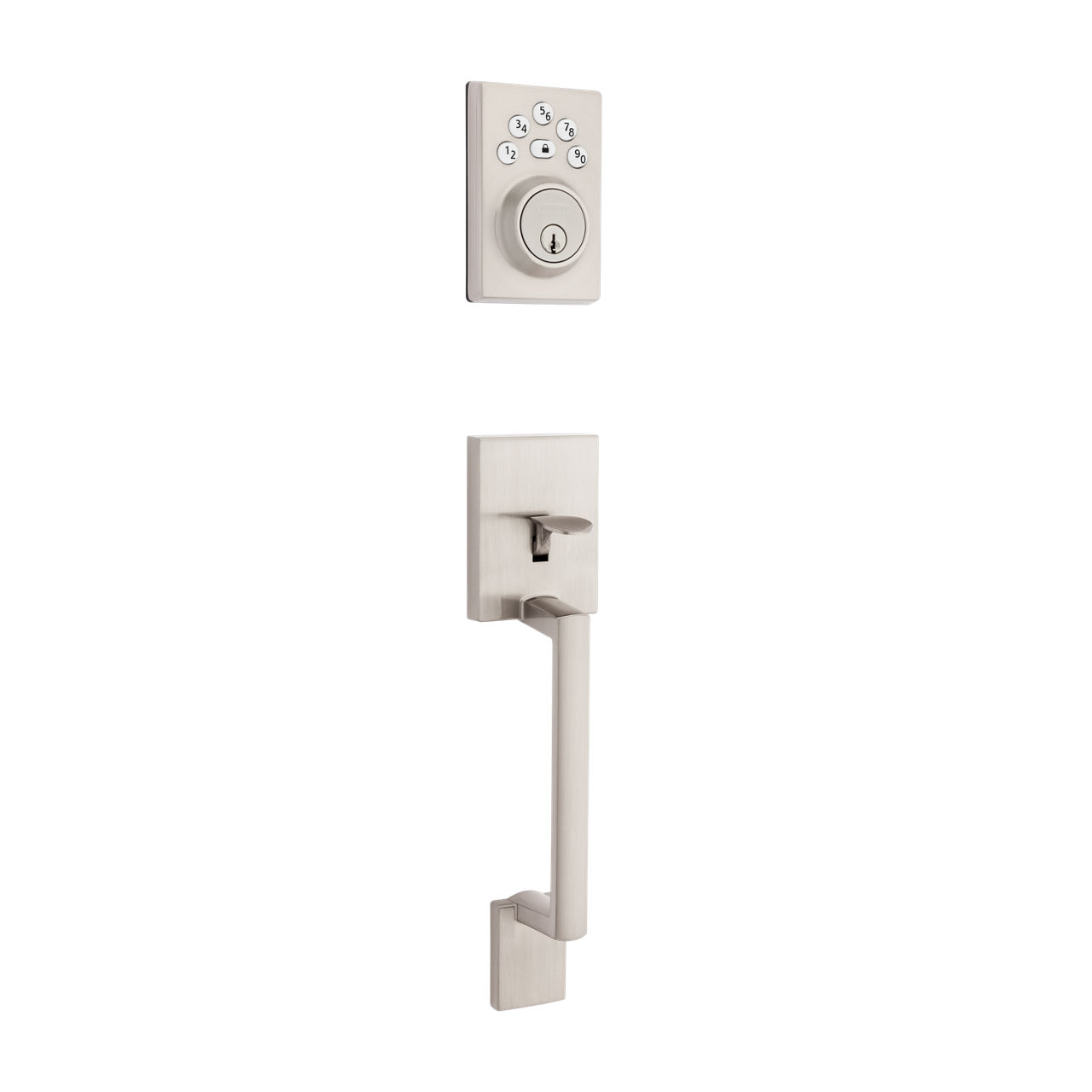 Branton Handleset with Elements Contemporary Deadbolt