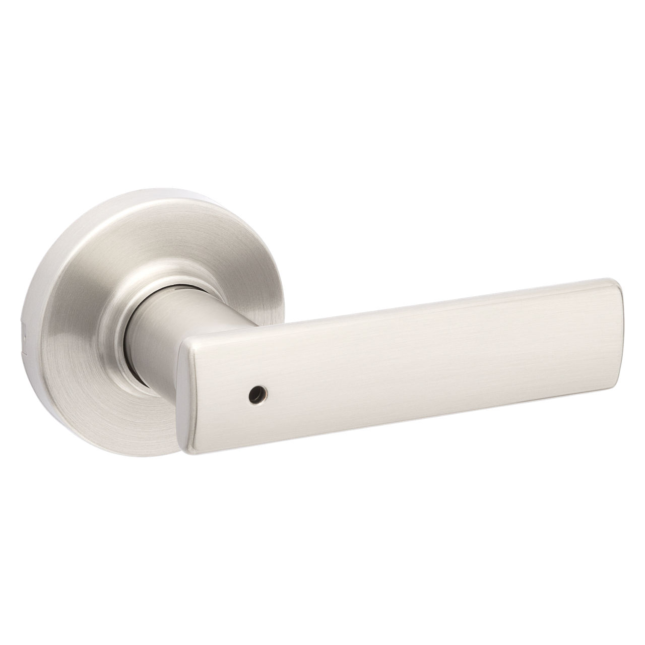 Satin Nickel Milan Lever (Round) - Bed/Bath