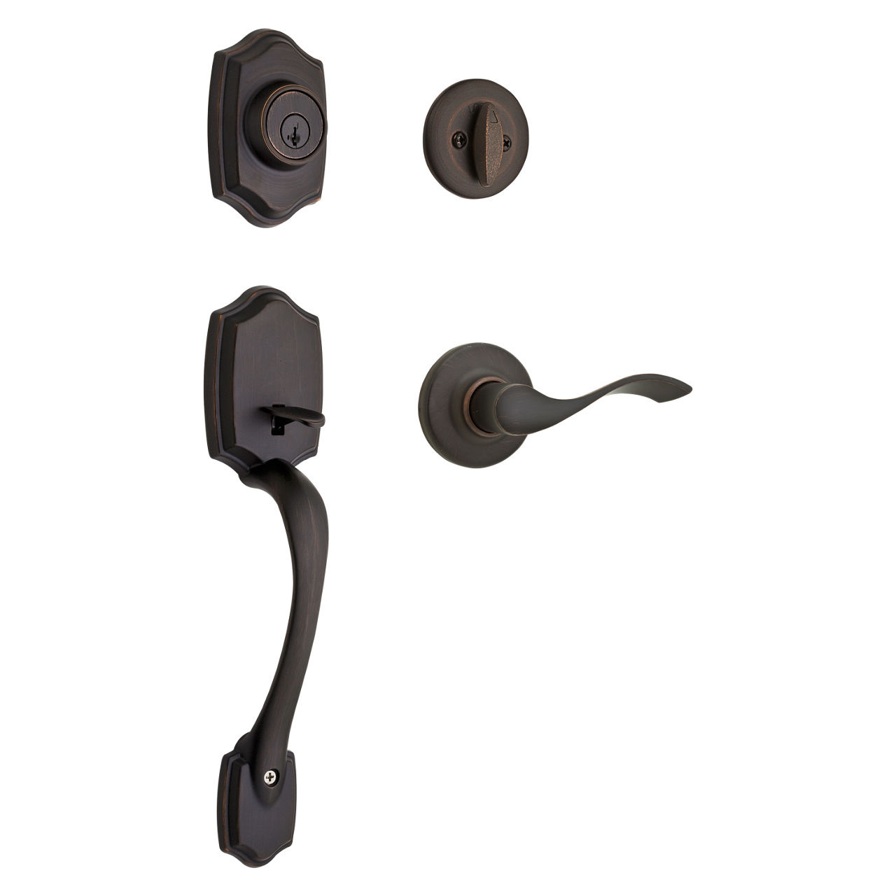 Brentwood Handleset with Belmont Lever - featuring SmartKey