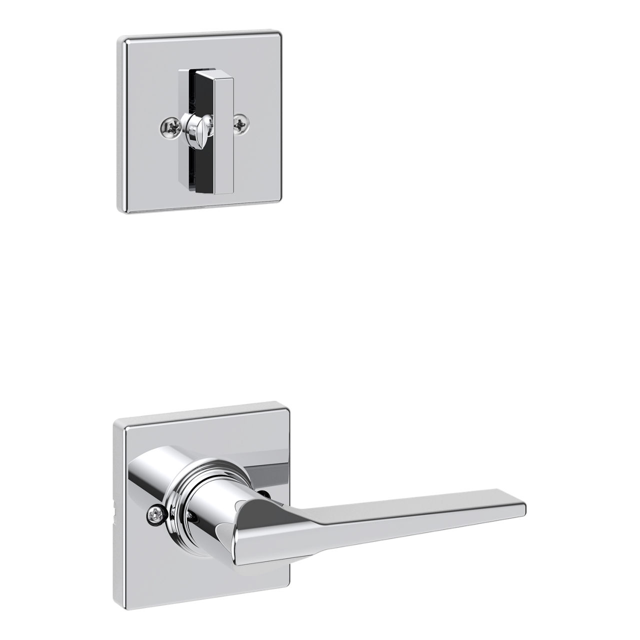 Hollis Lever (Square - Right Handed) and Deadbolt Interior Pack - for Elements Series 9771 Handlesets