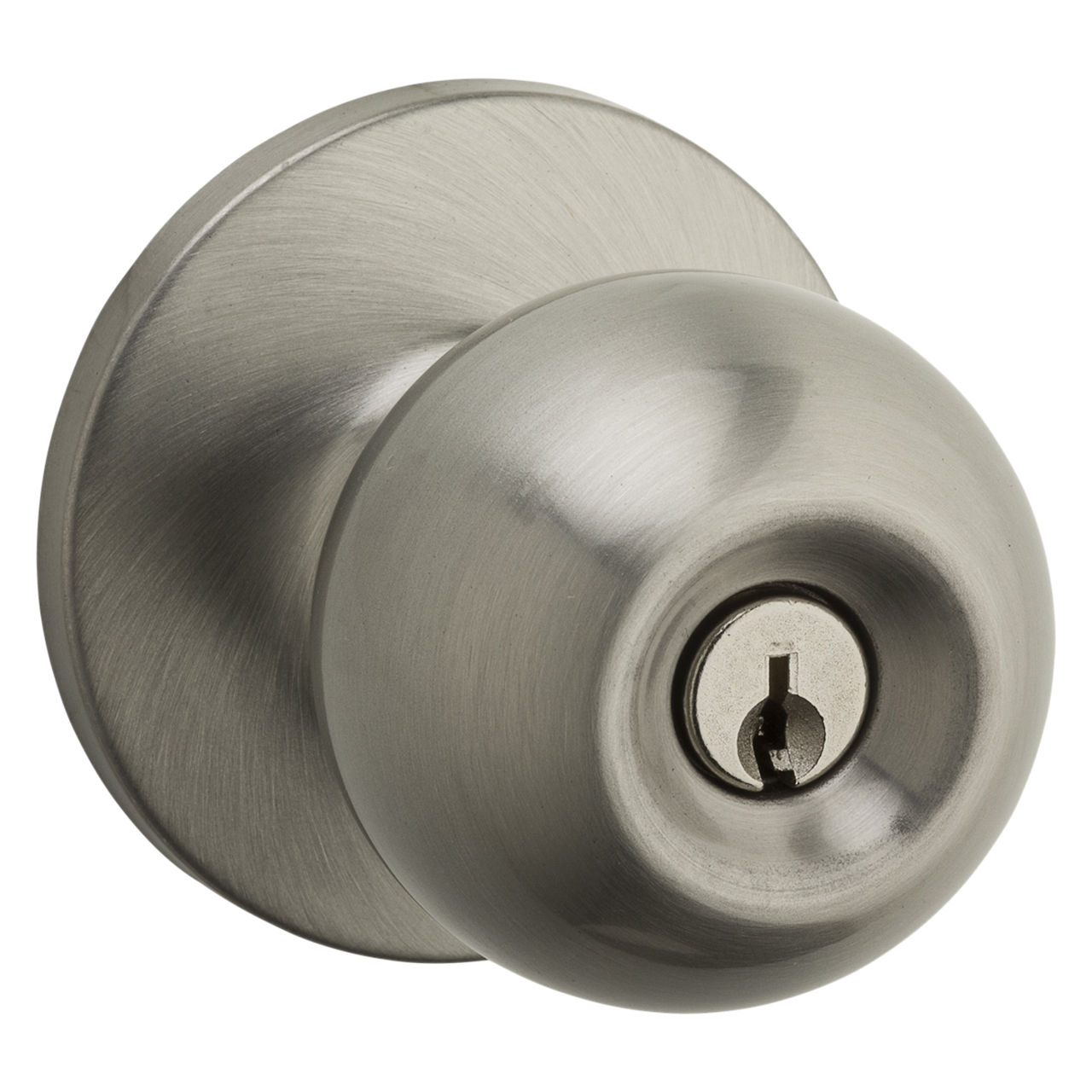 Weiser Yukon Ball Door Knob & Deadbolt Lock Combo Pack, Satin Nickel