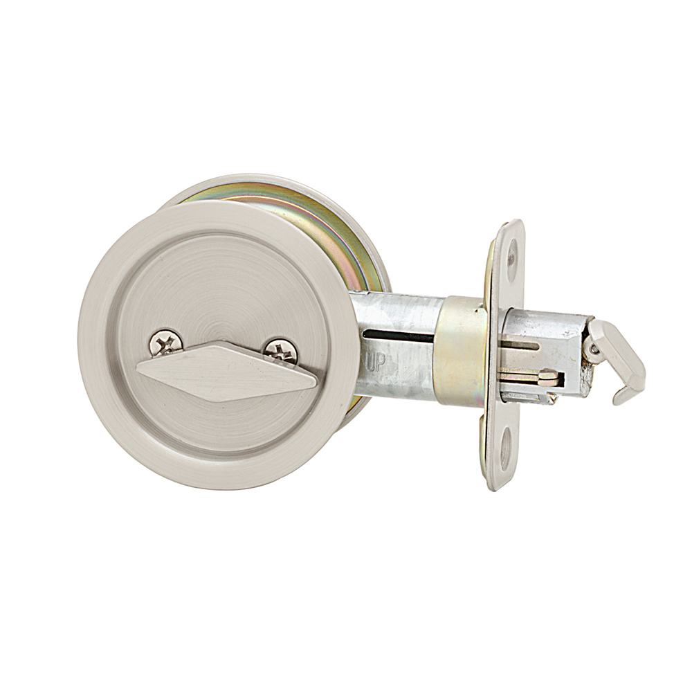 Serrure de Porte Escamotable pour Lit/Salle de Bain, Quincaillerie de Porte  Escamotable Contemporaine en Nickel